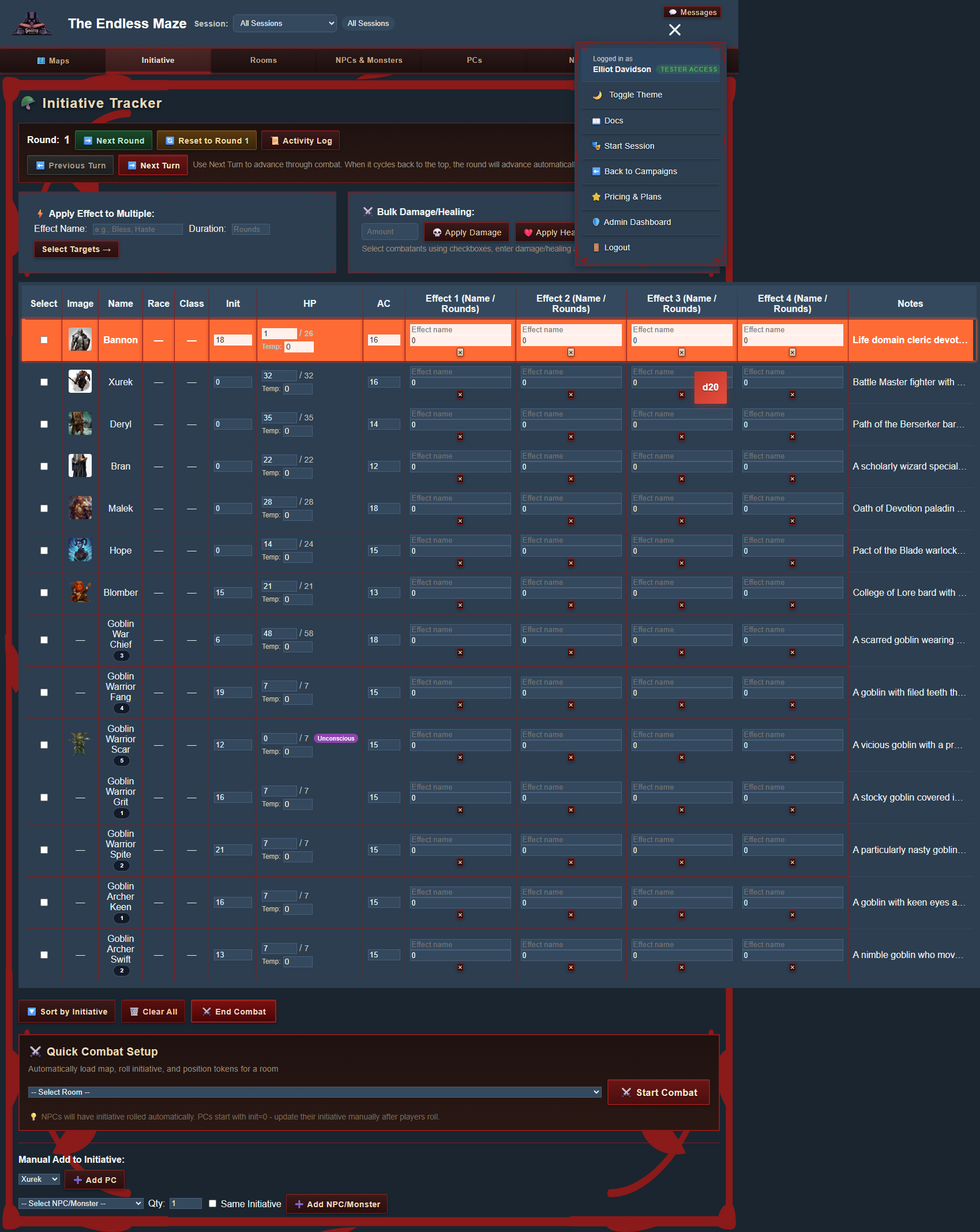 Screenshot: Player Join Screen