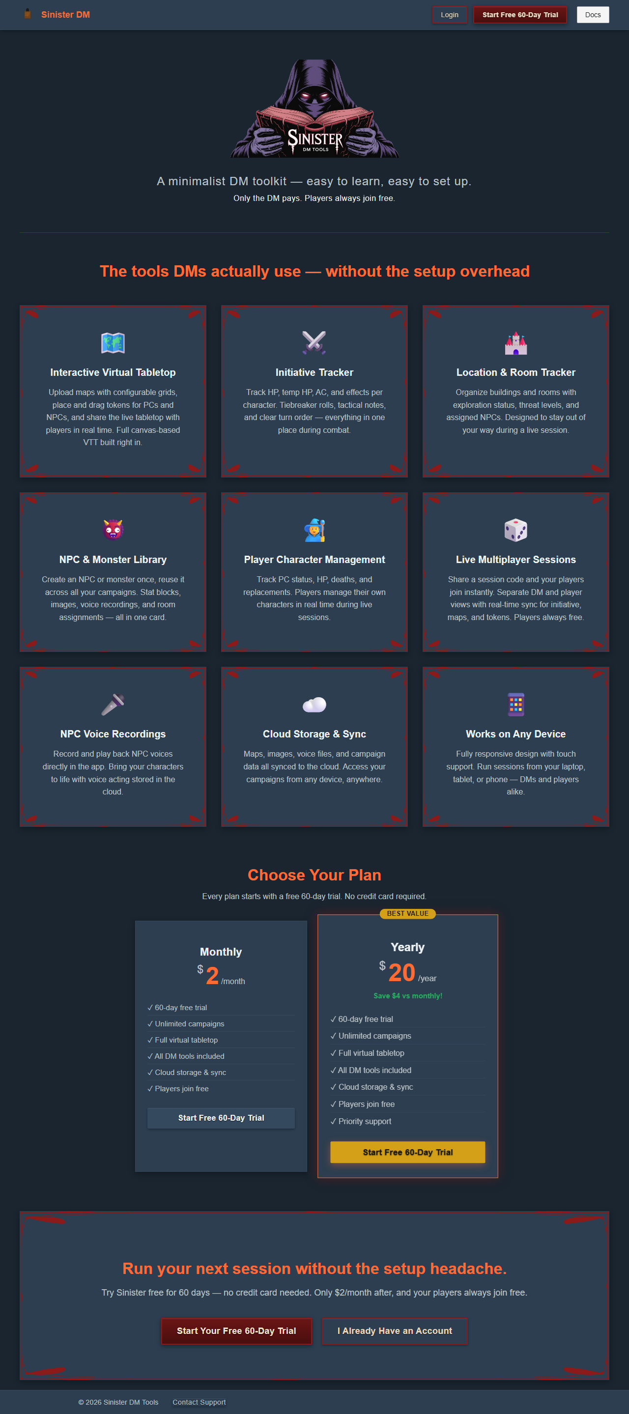 Screenshot: SDMT Landing Page