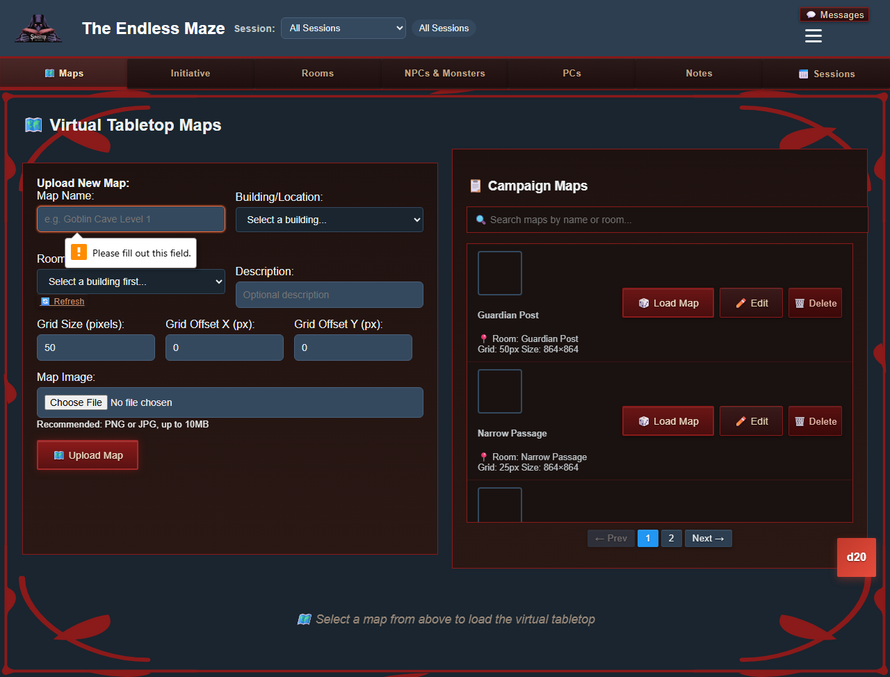 Screenshot: Map Loaded